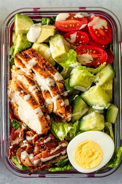 Easy Cobb Salad Meal Prep - All the Healthy Things