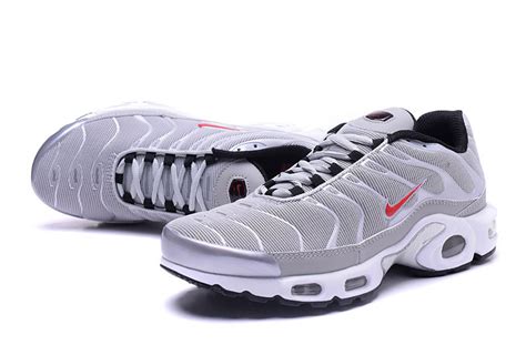 Beautiful Nike Air Max TN Ultra Plus Wolf Grey Red White Men's Running Shoes Sneakers ...