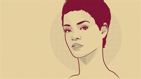 face, drawing, rihanna, portrait, 1080P HD Wallpaper