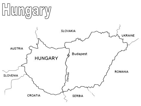 Hungary Map coloring page - Download, Print or Color Online for Free