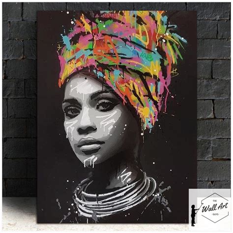 Canvas Poster of a Beautiful Black Woman Portrait for $18.00 The Wall Art Guys products range ...