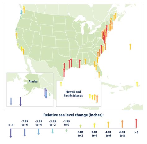 United States Sea Level Map