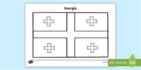 Georgia Flag Colouring Sheet - Flag Colouring | Twinkl