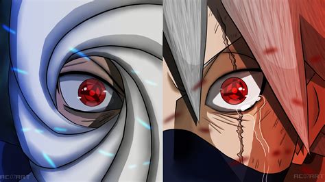 Obito Mangekyou Sharingan Kakashi And Obito Awakens Mangekyo - IMAGESEE