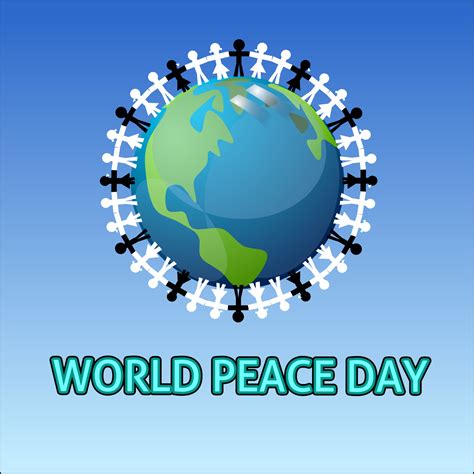 Vector banner or poster saying world peace day 3743501 Vector Art at ...