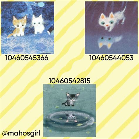 cat decals roblox bloxburg | Cat decal, Bloxburg decals codes, Bloxburg decal codes