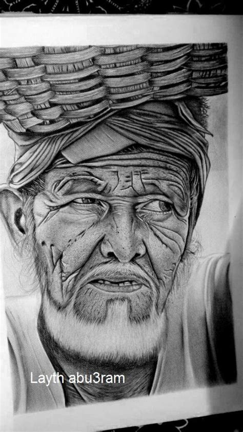 Realistic Old Man Drawing