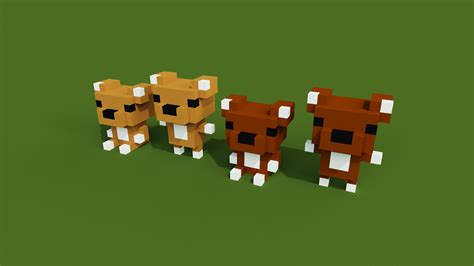 Tiny Voxel Teddy Bears | Tiny teddies, Teddy, Teddy bear