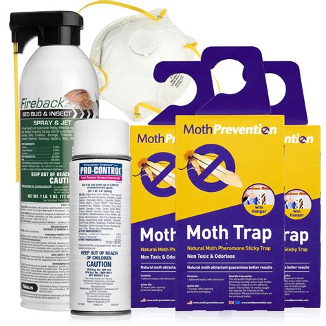 Clothes Moth Killer Kit - 6 Months Protection. Kill Moths, Larvae & Eggs