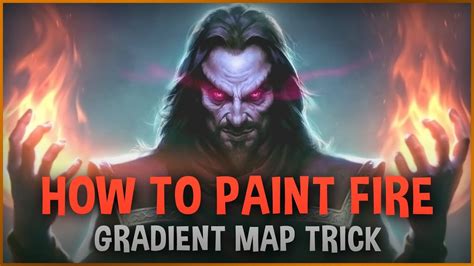 Quick Tips - Painting fire using Gradient Map in Photoshop - YouTube