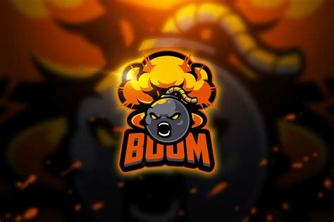 Boom - Mascot & Esport Logo | Creative Illustrator Templates ~ Creative Market