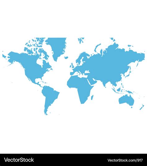 World map flat Royalty Free Vector Image - VectorStock