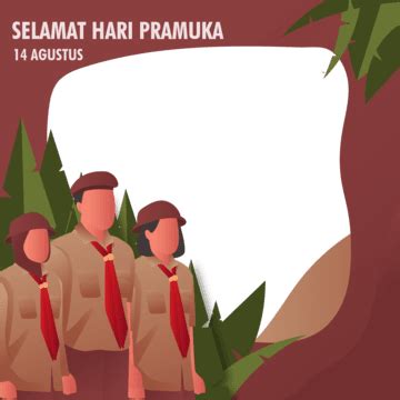 Scout Hari Pramuka Vector Art PNG, Selamat Hari Pramuka Twibbon Frame ...