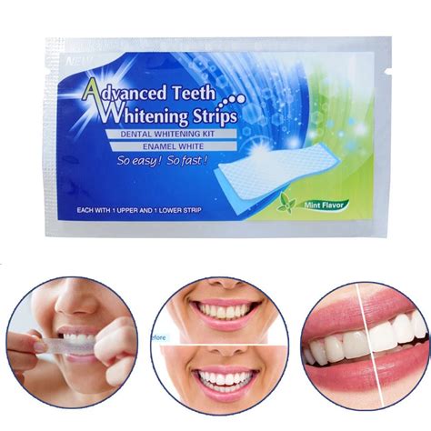 28 Strips 3D Teeth Whitening Strips White strips Tooth Whitener ...