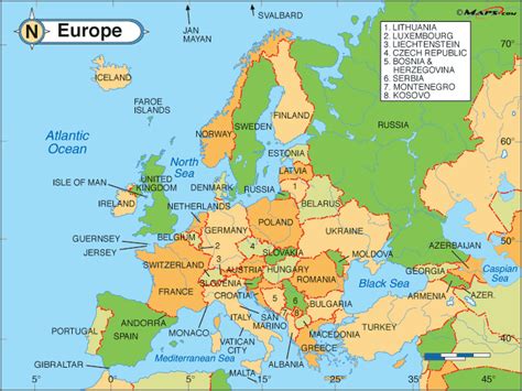 map of europe countries» Info ≡ Voyage - Carte - Plan