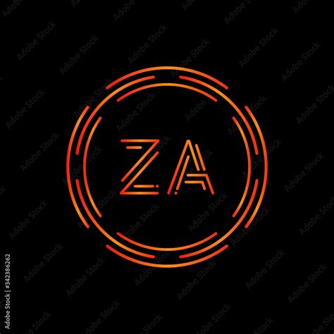 Initial ZA Logo Design Vector Template. Digital Circle Letter ZA Business Logo Vector ...