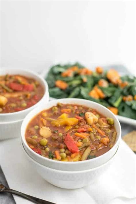 Simple Frozen Vegetable Soup (Vegan, Whole30) - Bites of Wellness