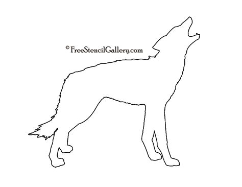 Wolf Howling Silhouette | Free Stencil Gallery