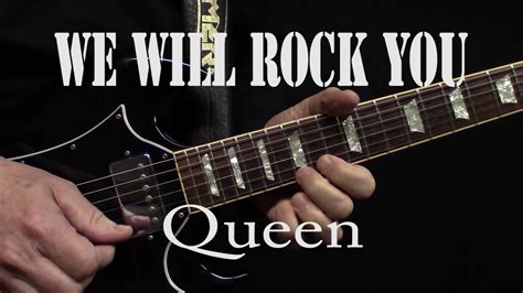 We Will Rock You - Guitar Solo - Lesson - YouTube