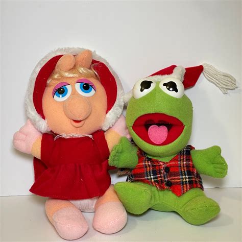 Vintage Baby Miss Piggy & Baby Kermit Plush Dolls Muppet - Etsy