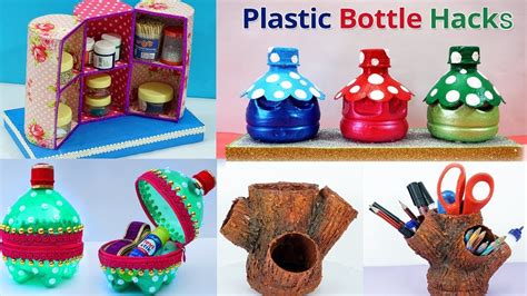 5 Plastic Bottles Craft Ideas - DIY Best out of Waste Plastic Bottle Craft Ideas - YouTube