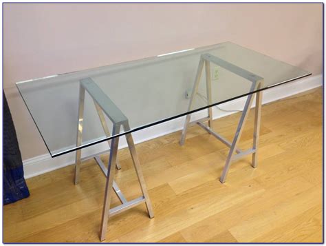 Ikea Glass Desk / IKEA MALM Desk Glass Top — Studio Home Design - Table ...