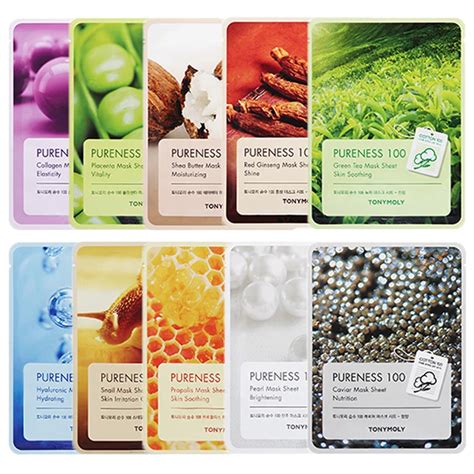 Korea Cosmetic Pureness 100 Mask 1pcs korean face mask Moisturizing Oil Control Anti Aging ...