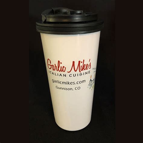 Travel Mug with Locking Lid - Garlic Mikes Italian Cuisine Restaurant