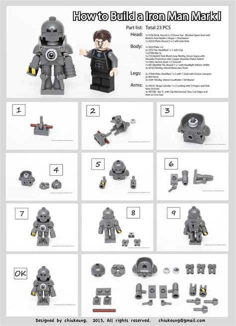 So you wanna build your own Iron Man Mk.I #LEGO armor, eh? | Lego projects, Lego construction ...