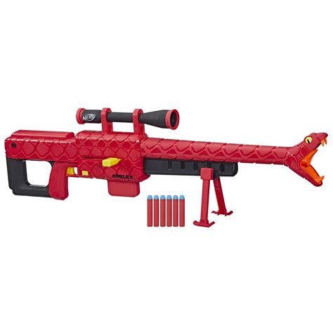 Nerf Roblox Zombie Attack Viper Strike Sniper Blaster with 6 Nerf Elite ...