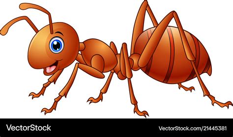 Happy ant cartoon Royalty Free Vector Image - VectorStock