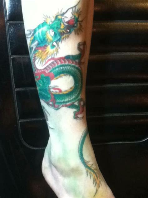 Green DRAGON | Picture tattoos, Green dragon, Tattoos