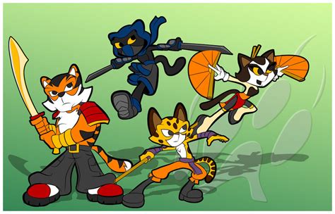 Back Street Anthropomorphic Martial Arts Cats by Cartoonicus on DeviantArt