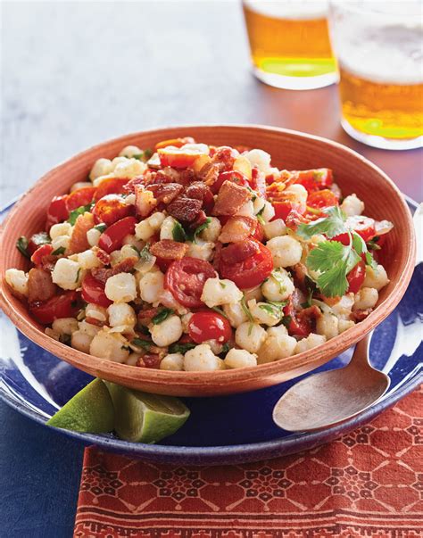 Sautéed Hominy with Bacon & Tomato Recipe