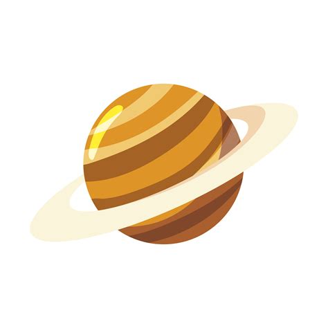 space saturn planet galaxy solar system cartoon icon white background ...