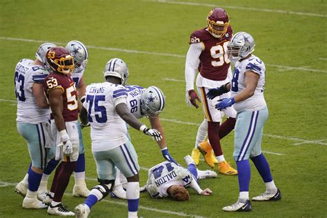 Andy Dalton injury: Cowboys QB exits game after scary hit to head, rookie Ben DiNucci takes over ...