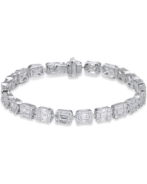 Round and Baguette Diamond Bracelet - Turgeon Raine