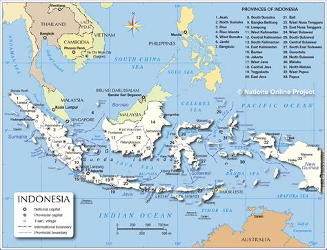 Administrative Map of Indonesia - Nations Online Project