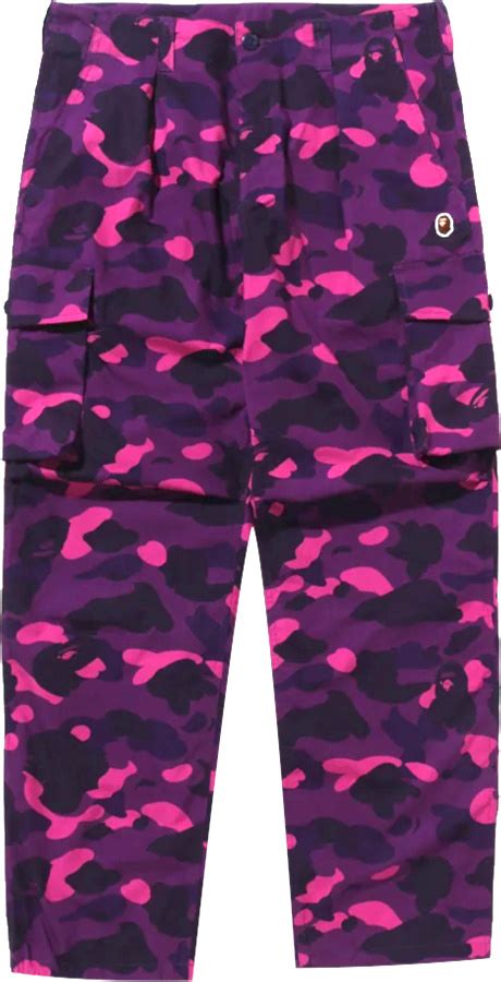 BAPE Purple 'Color Camo' Cargo Pants | INC STYLE