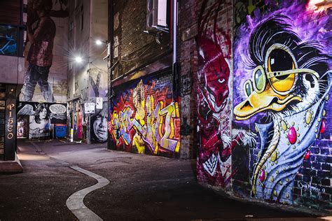 Street Art Print, Graffiti Wall Art, Melbourne Photography, ACDC Lane, Colour Street, Teenage ...