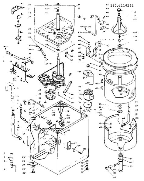 Kenmore washer model 110 parts diagram