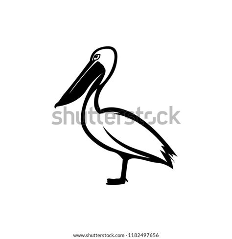 Vector Pelican Silhouette Stock Vector (Royalty Free) 1182497656