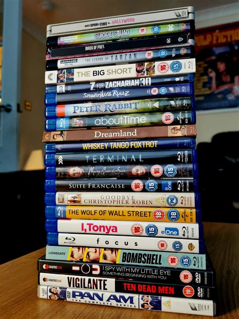 I know these are mostly blu ray but some dvds here too - my complete Margot Robbie collection ...