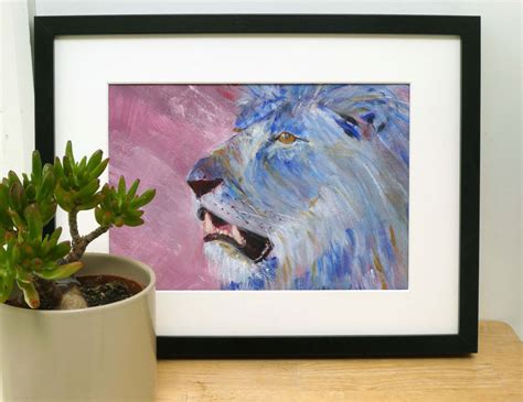 Don't Cross the Blue Lion | Caroline Skinner Art