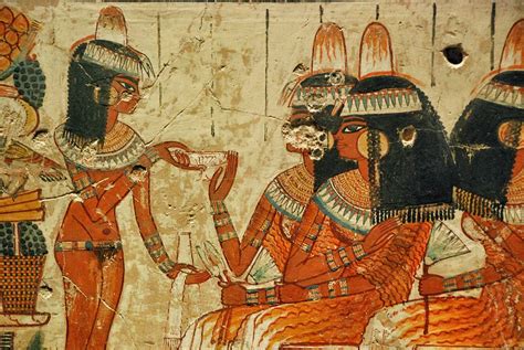 Photos from the wall paintings of the Tomb Chapel of Nebamun, a wealthy ...