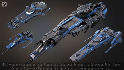 3D asset Spaceship Collection | CGTrader