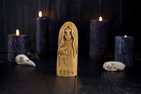 LOFN Norse Goddess, Lofn Wooden Statue, Custom Norse Goddess Statue, Viking Statue, Norse ...