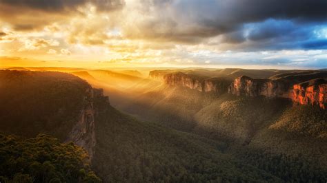 Blue Mountains Sunset – Bing Wallpaper Download