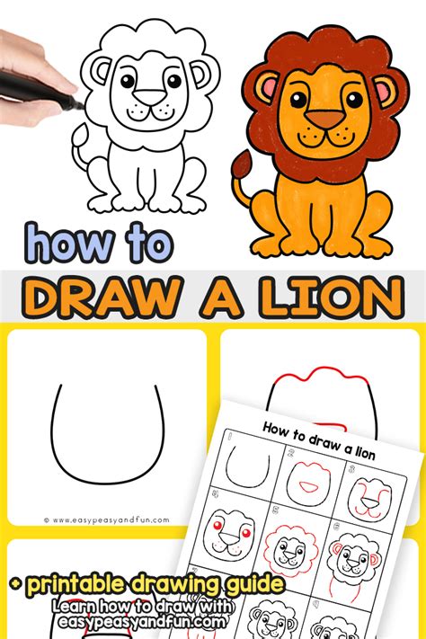 Lion Drawing Easy Step By Step