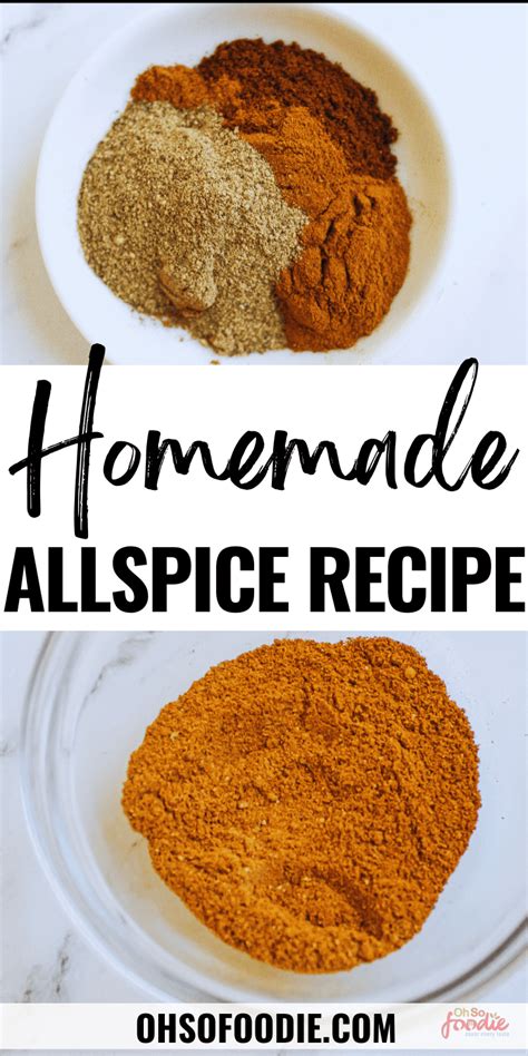 Allspice Recipe | How To Make Your Own Allspice Mix - Oh So Foodie